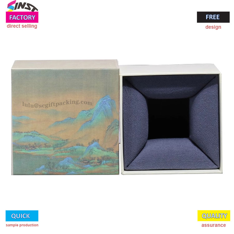 Το κουτί δώρου φλιτζάνι εκτυπώνει την κουλτούρα σε λεπτομέρειες